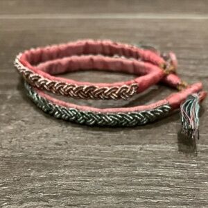 Silk braided bracelets